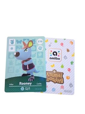 Rooney Amiibo Card Nintendo Animal Crossing Girl Boy Women Men Teen